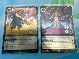 Lorcana Magical Places Promo Belle Accomplished Mystic AND Beast Gracious Prince - Picture 1 of 1