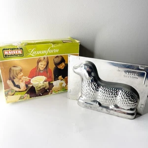 Molde de chocolate vintage Kaiser Backform Lammform metal lata cordero de Pascua con Alemania - Imagen 1 de 24