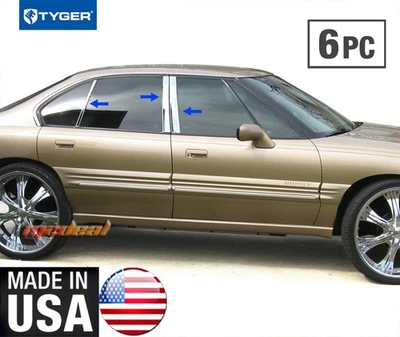 TYGER Fits 92-99 Pontiac Bonneville 6PC Stainless Steel Chrome Pillar Post Trim - Image 1 of 4