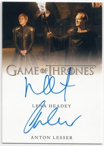 Game of Thrones komplette Serie - Lena Headey / Anton Lesser - Dual Auto Card - Bild 1 von 2