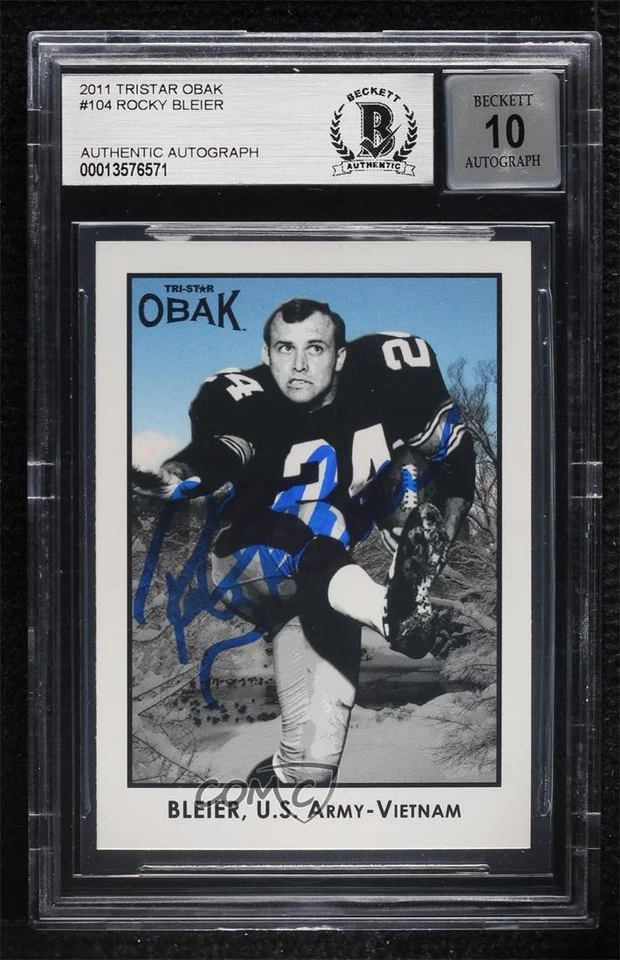 BAS 2011 TRI-STAR Obak Rocky Bleier #104 BGS Authentic Auto - Image 1 of 2