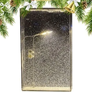 Handmade Snow Scene Night Light Creative Street Flowing Lamp Desktop Decor - Picture 1 of 12