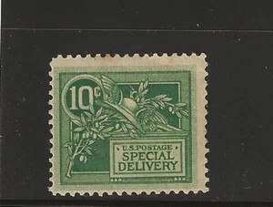 US Scott #E7 mint hinged 1908 10c green Special Delivery Stamp, Helmet of Mercur - Picture 1 of 2