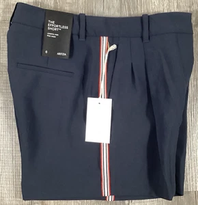 Aritzia The Effortless Short Mini Crepette Navy Blue Womens Size 6 High Rise - Picture 1 of 14