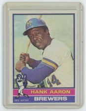 1976 Topps Hank Aaron . Milwaukee Brewers #550