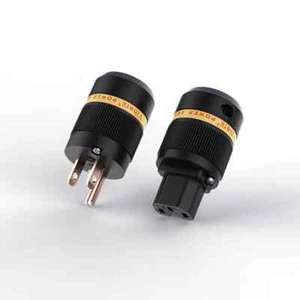 Par Viborg VM501 Cobre Rojo Puro EE. UU. Enchufe de Alimentación Conector IEC para Cable de Alimentación - Imagen 1 de 7