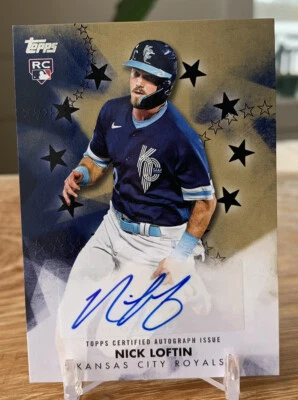 NICK LOFTIN 2024 Topps Series 1 BLACK Baseball Stars Auto SP RC /199 KC ROYALS - Image 1 of 2