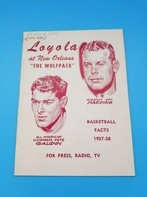 LOYOLA NEW ORLEANS - COLLEGE BASKETBALL MEDIA GUIDE 1957 1958 - NCAA TOURNAMENT - Image 1 of 4