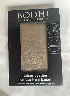 Jaqueta Bodhi Couro Italiano Kindle Fire 7” Livro Completo Capa Estanho-Nova - Imagem 1 de 4