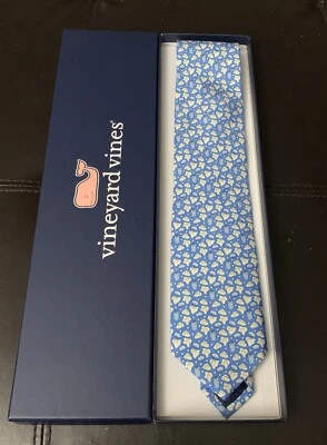 Новый с Ярлыками Vineyard Vines бочонки и яйца 58» шелковый галстук синий вечеринки галстук новый с коробкой O10 - Изображение 1 из 4