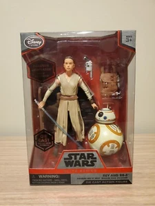 Star Wars Disney Store Elite Series REY AND BB-8 WITH LIGHTSABER 6" Die Cast NEW - Picture 1 of 3