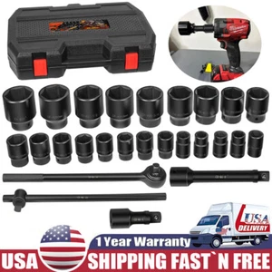 3/4-Inch-Drive Jumbo Master Impact Socket Set Standard SAE 7/8" to 2" 27pcs - Picture 1 of 16