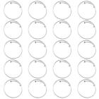 20Pcs Silver Bracelet Wire 65Mm Bangle Charms Expandable Blank Bangle  For Diy
