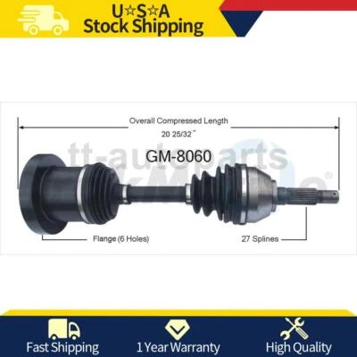 Junta de eje CV delantera derecha para Oldsmobile Toronado 1985 1984 1983 1982 1981 1980 Foto 1 de 2