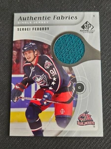 2005-06 SP GAME USED SERGEI FEDOROV AF-SF AUTHENTIC FABRICS JERSEY - Picture 1 of 2