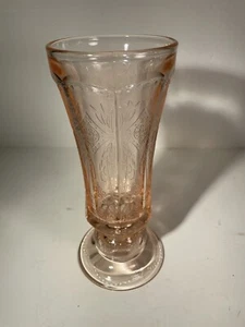 VTG Indiana Glass Recollection Pink 8.5” Open Hurricane Round Vase - Picture 1 of 24