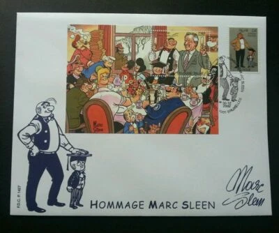 [SJ] Belgium 80th Anniv Of Marc Sleen 2002 Cartoon Comic Animation Bear (FDC) - Image 1 of 4