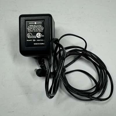 MODELO ELÉCTRICO GENERAL # 5-2191A FUENTE DE ALIMENTACIÓN AC/DC - 9VDC@300mA Foto 1 de 4