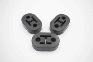 3 x Universal Heavy Duty Exhaust Rubber Mount Brackets Hangers 12mm Hole Black - Picture 1 of 3