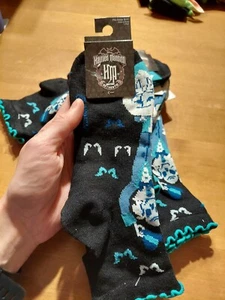 Disney Haunted Mansion Hitchhiking Ghosts Capri Socks Sizes 9-11 Authentic - Picture 1 of 7