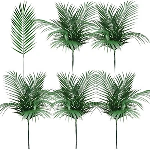 Yunsailing 60 Pieces 25" Artificial Palm Leaves Faux Tropical Palm Fronds Lar... - Picture 1 of 7