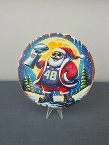 SEATTLE SEAHAWKS SANTA CLAUS SUPER BOWL 48 CHAMPIONS CHRISTMAS HOLIDAY SIGN - Picture 1 of 1