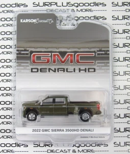 2024 Greenlight Karson Diecast: Forest 2022 GMC SIERRA 3500 3500HD DENALI Dually - Picture 1 of 6