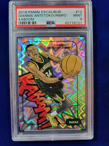 🌟 2016-17 Panini Excalibur Giannis Antetokounmpo 1st Kaboom #12 PSA 9 TOP POP 8