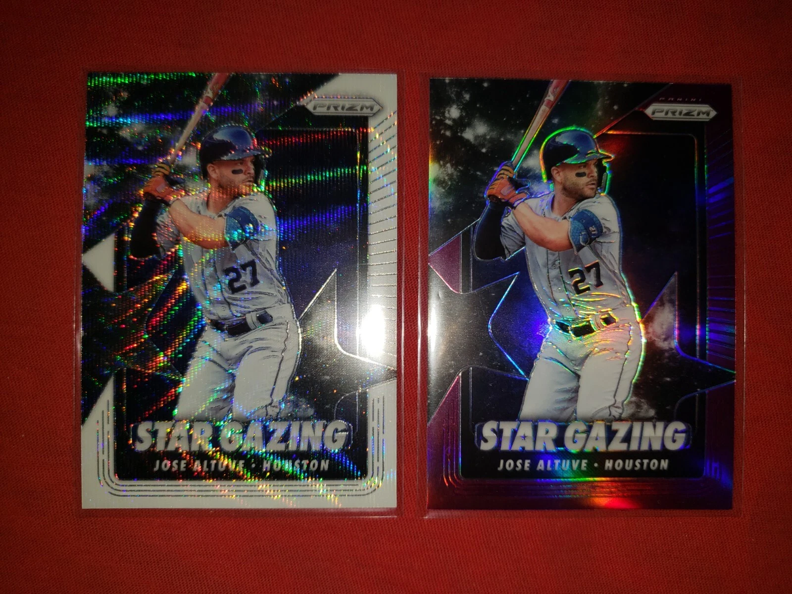 (2) 2020 Prizm Star Gazing WHITE WAVE PRIZM PURPLE PRIZM Jose Altuve