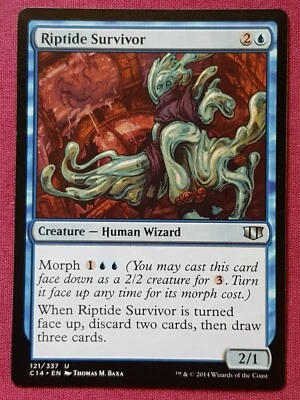 Magic The Gathering COMMANDER 2014 C14 RIPTIDE SURVIVOR blue card MTG - Image 1 of 2