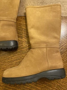 NUEVO SIN CAJA DE COLECCIÓN AÑOS 90 L. L. Bean Mujer 6.5 M Botas de Invierno Cuero Piel de Oveja Tostado 000816 - Imagen 1 de 9