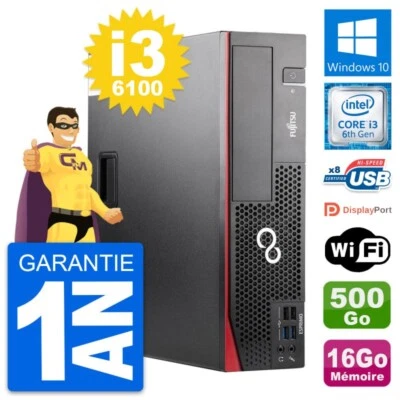 PC Fujitsu Esprimo D556 DT Intel i3-6100 RAM 16Go Disco 500Go Windows 10 Wifi - Imagen 1 de 4