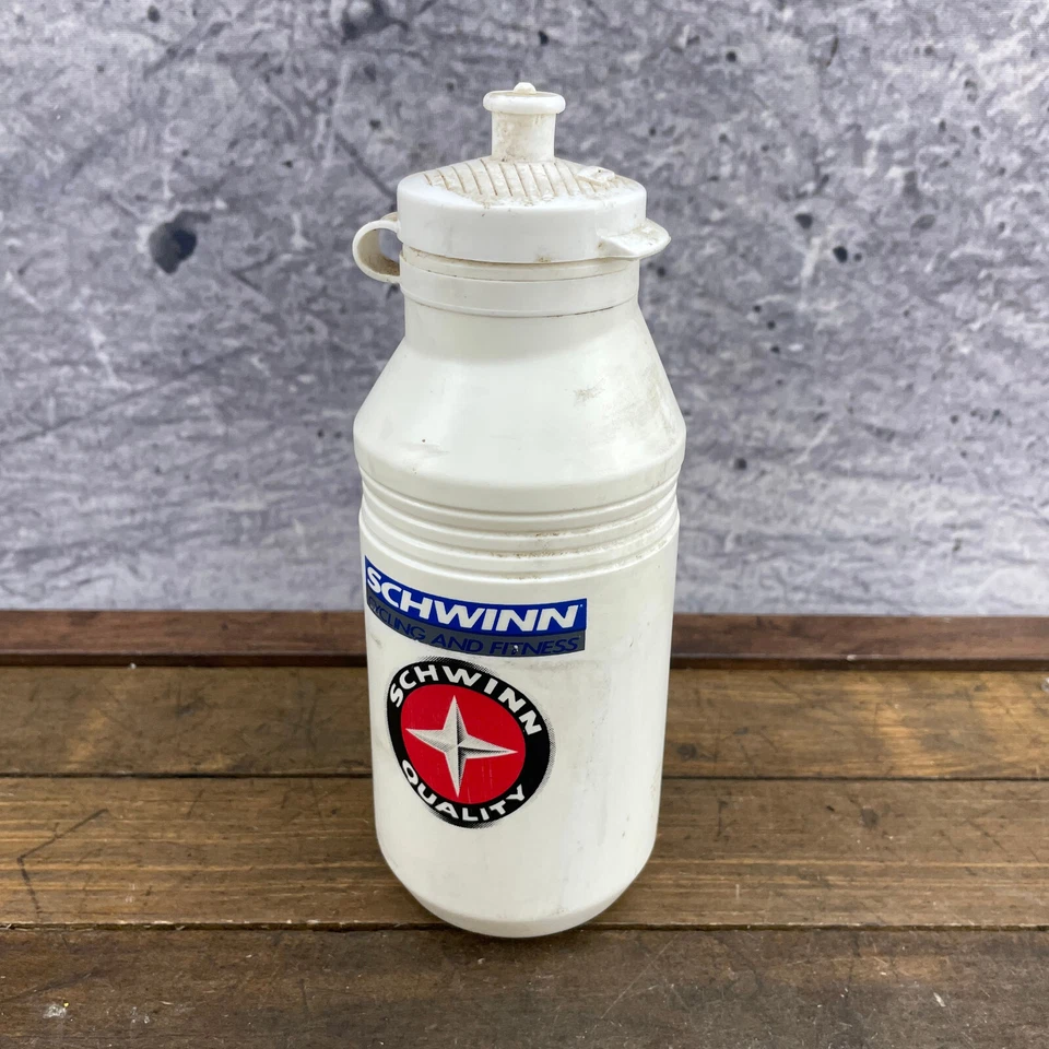 Vintage Schwinn Paramount Water Bottle Plastic White  Eroica 90s 80s Race 1990 - Image 1 of 4