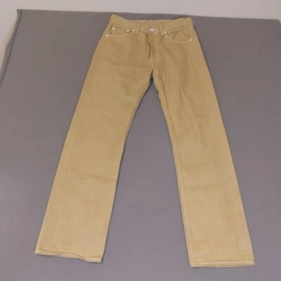 Levis 501 Men's Jeans *29 x 31 Yellow White Button Straight Light Wash Colorful - Image 1 of 4