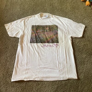 T-shirt punto singolo vintage Monet The Artist's Garden at Giverny anni 90 taglia XL - Foto 1 di 7