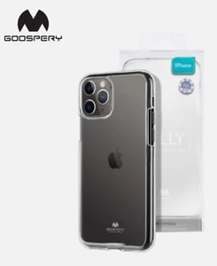 iPhone 16 15 14 13 12 Pro Max + Goospery Clear Transparent Soft Cover Back Case - Picture 1 of 2