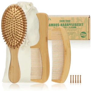 3-teiliges Premium Haarpflegeset, Allzweck-Bürste und zwei Stylingkämme - Bild 1 von 8