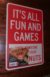ROAST CHESTNUT Two Sided Street Wise Christmas Party Sign Holiday Style 12x8 - Picture 1 of 2