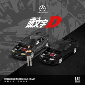Time Micro 1:64 GTR R32 Initial D Black Diecast Model Car - Picture 1 of 9
