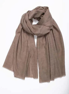 Supersoft Beige Pashmina Scarf Made in Kashmir Luxury Cashmere - Picture 1 of 6