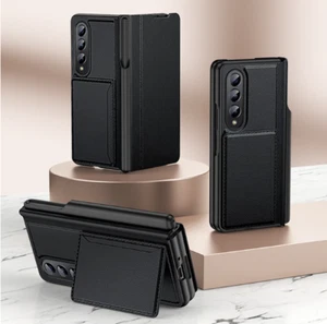 Funda protectora a prueba de golpes con ranura para bolígrafo de cuero plegable 4/3 para Samsung Galaxy Z - Imagen 1 de 19