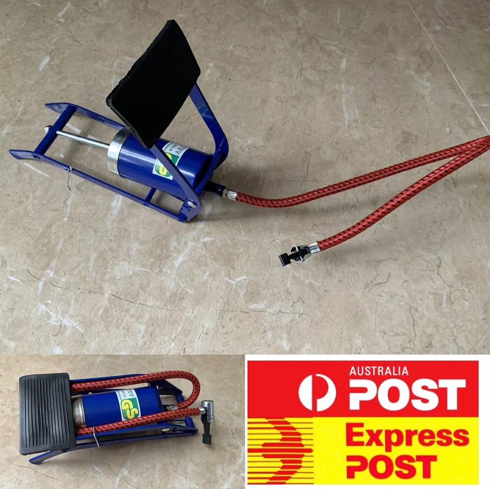 High Pressure Foot Pump, Excellent For Bikes, Cars Tyres, Balloons AU Stock - image 1 of 4