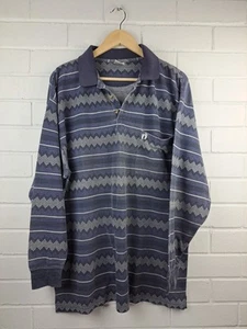 Vintage Hang Ten Men’s Long Sleeve Blue Shirt Size XxL - Vintage Surf - Picture 1 of 6