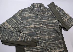 Simms Men's Insect Shield Vented Fly Fishing S Breakup Green Long Sleeve Shirt - Picture 1 of 13