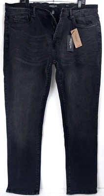 Kenneth Cole Slim Fit Stretch Black Jeans 38x32 (Measures 39x31) NWT $69 - Image 1 of 4