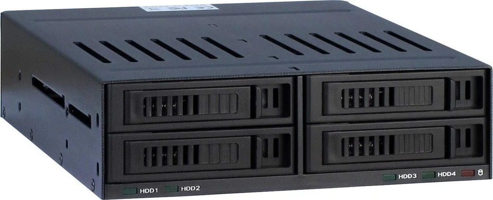 Inter-Tech X-3531 HDD-Wechselrahmen für vier 2,5" SATA Festplatten - Schwarz