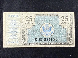 1948 U.S. 25 Cents Military Payment Certificate Series 472  P#M17  SPC1632 - Picture 1 of 2