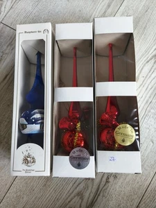 Weihnachtsbaumspitze Thüringen Baumspitze Bemalt Weihnachten 3 Stück S - Bild 1 von 7