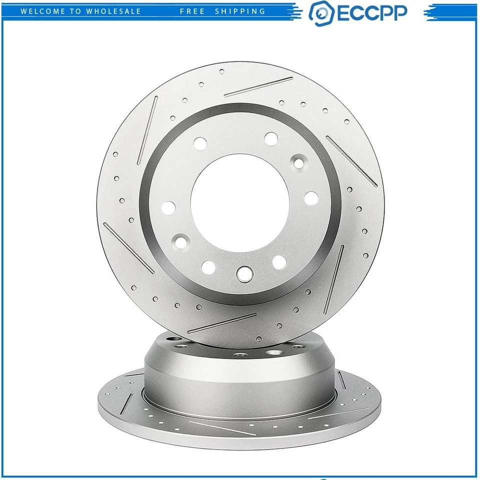 Rear Brake Disc Rotors For 2007-2008 Hyundai Entourage 2006-2012,2014 Kia Sedona Foto 1 de 4