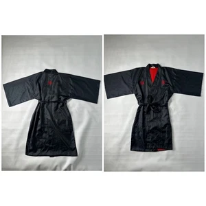 Ichiban schwarz rot Seide Morgenmantel Kimono japanischer Stil Herren Small/Medium - Bild 1 von 12
